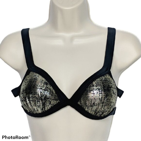 Hula Honey Rockin Shine Metallic Bikini Top Small - Picture 1 of 4
